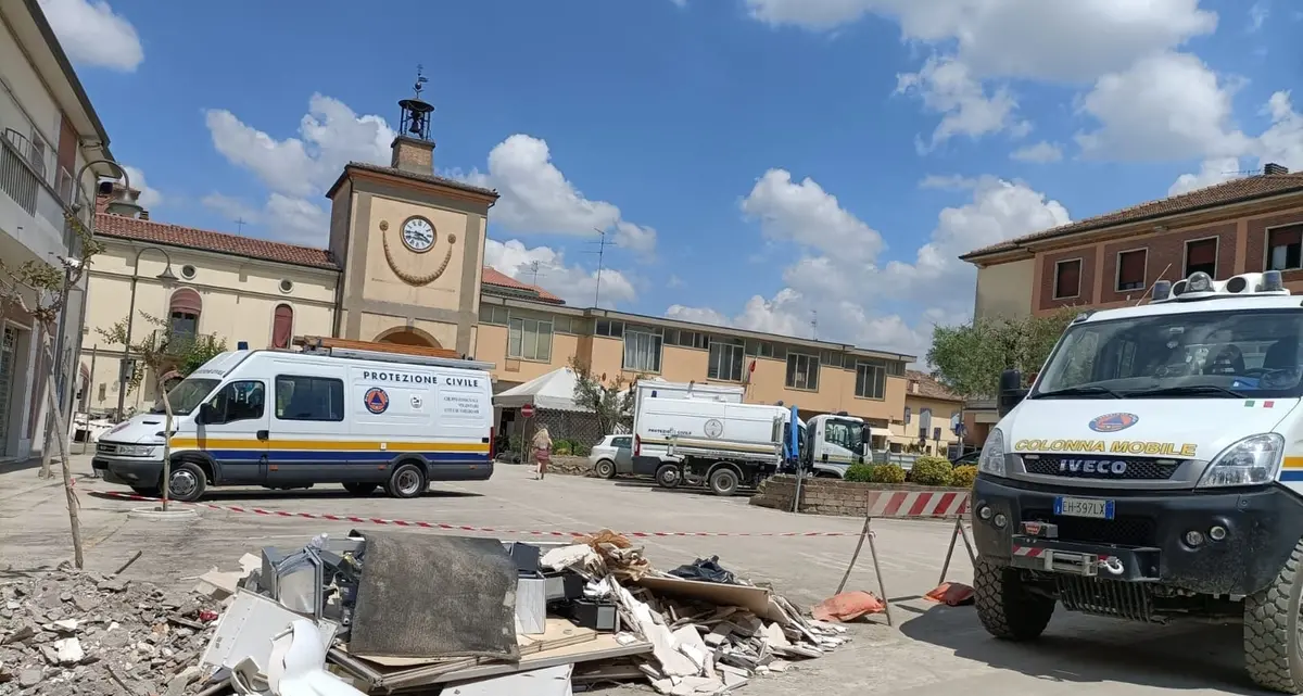 La protezione civile in Emilia Romagna per consegnare gli aiuti
