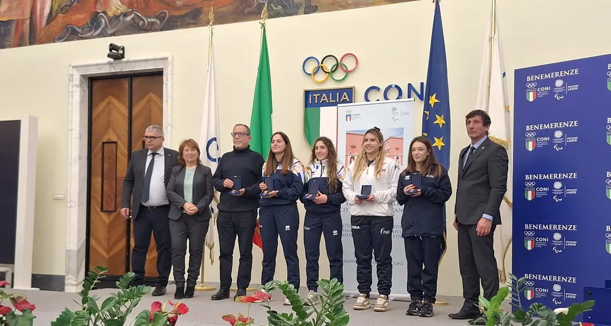 Il Coni premia gli azzurri della Cv Skating