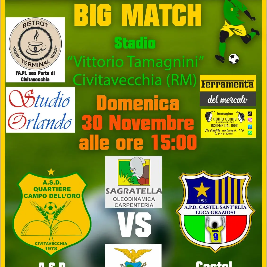 Big match per il Qco per la vetta. E c’è il derby Allumiere-Dlf