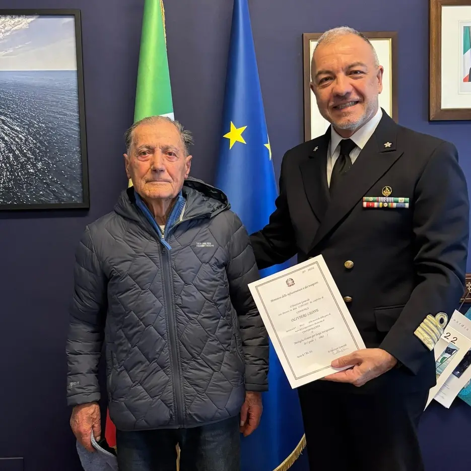 Leone Olivieri, medaglia d’oro di lunga navigazione