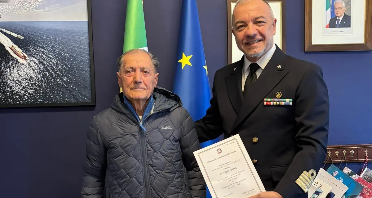 Leone Olivieri, medaglia d’oro di lunga navigazione