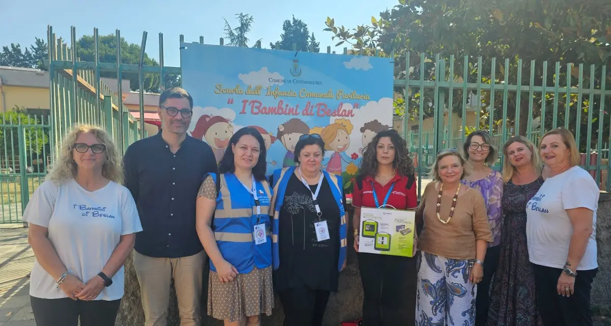Civitavecchia: un nuovo defibrillatore all’asilo “I bambini di Beslan”