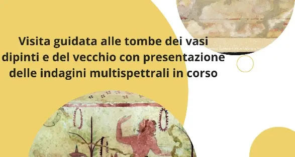 Tarquinia, visita guidata alle tombe dei Vasi dipinti e del Vecchio con presentazione delle indagini multispettrali in corso