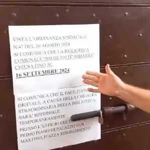 «Carenza personale, chiusa la biblioteca»