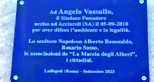 Ladispoli a viale Mediterraneo una statua per Angelo Vassallo