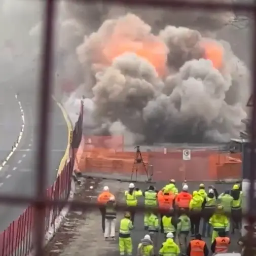 Demolito il viadotto Paranza verso Viterbo
