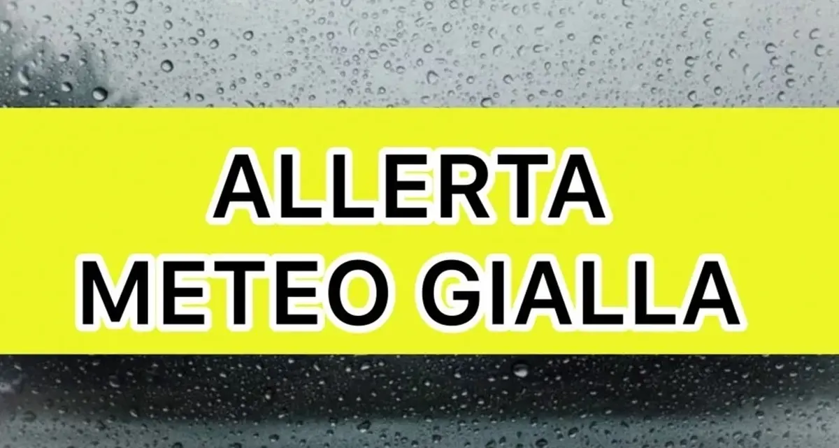 Maltempo, domani allerta gialla