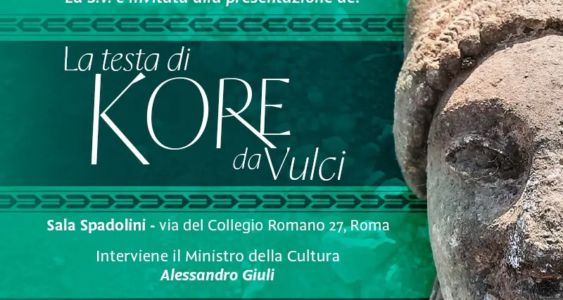 Rinvenuta nella città etrusca di Vulci la testa di una Kore in marmo