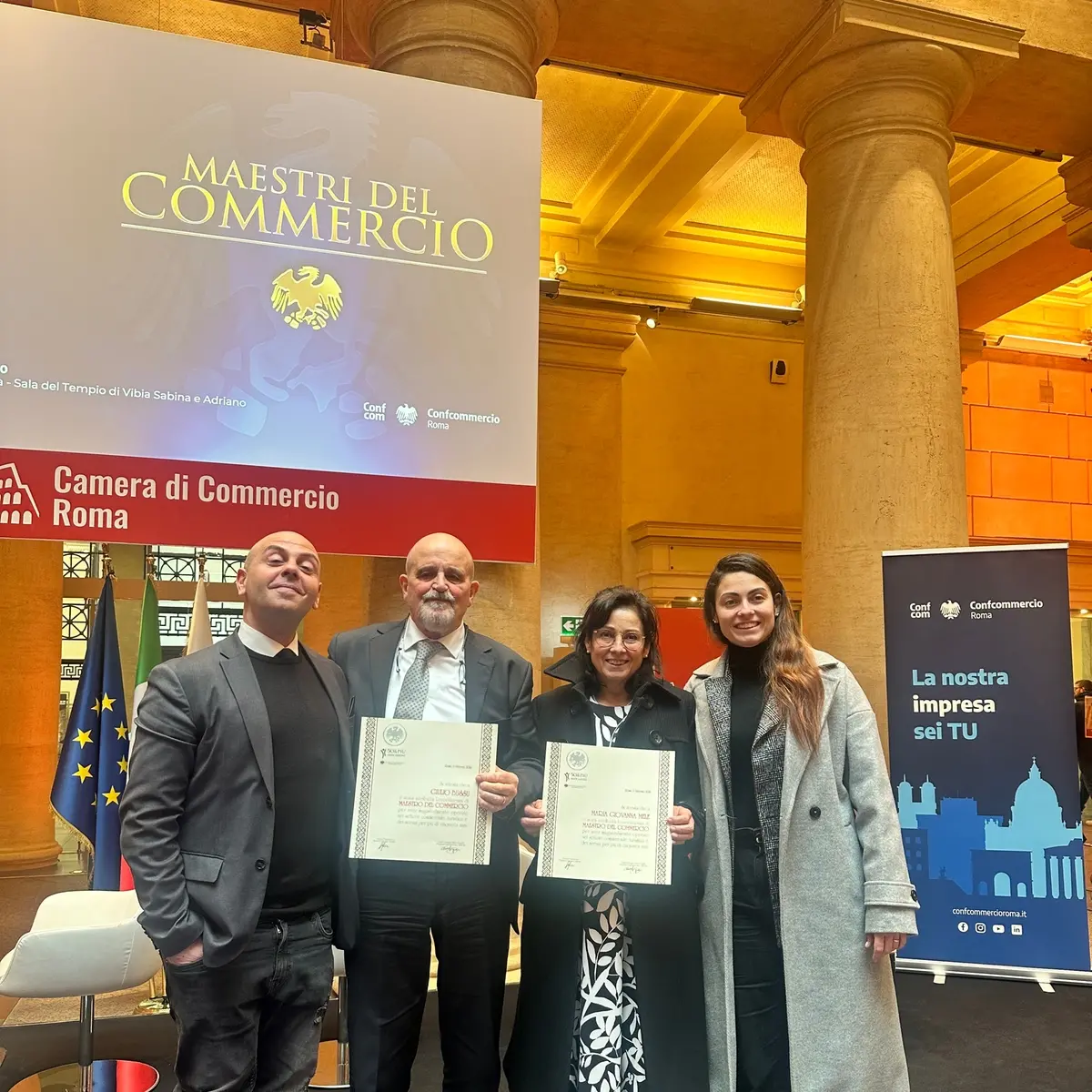 Maestri del Commercio: riconoscimento per Giulio Bussu e Maria Giovanna Mele