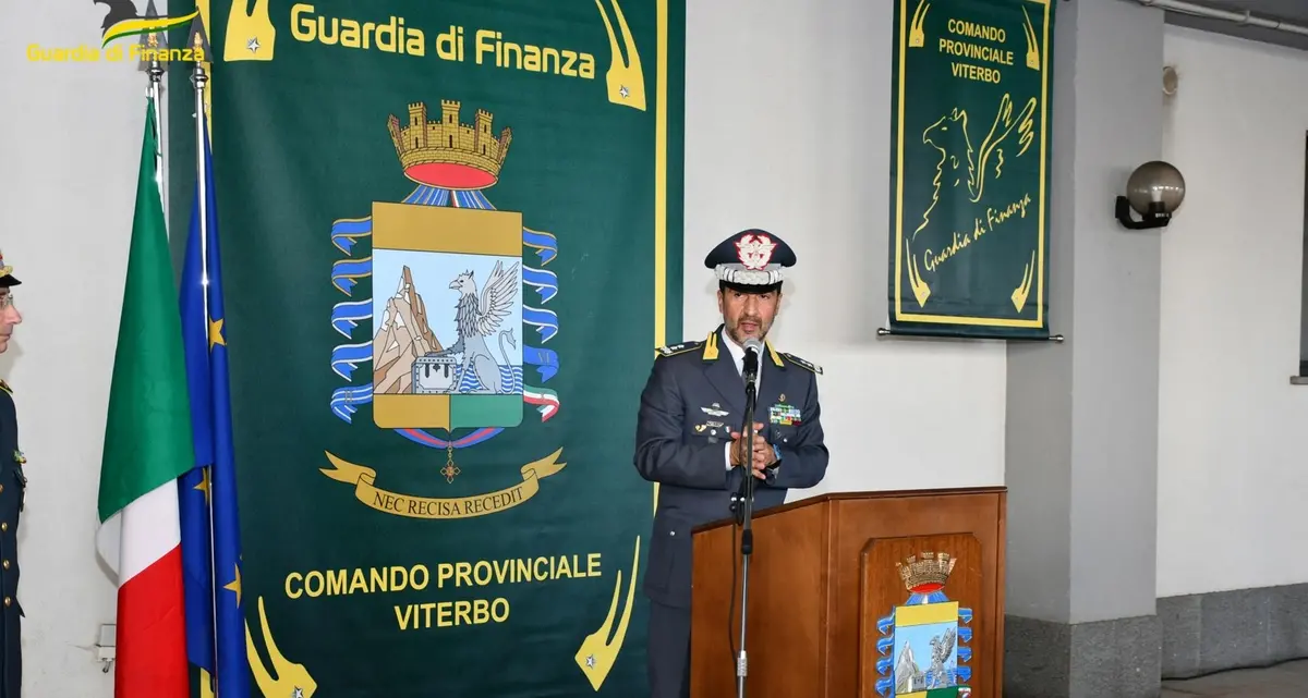 Il comandante La Malfa in visita alla Guardia di Finanza di Viterbo