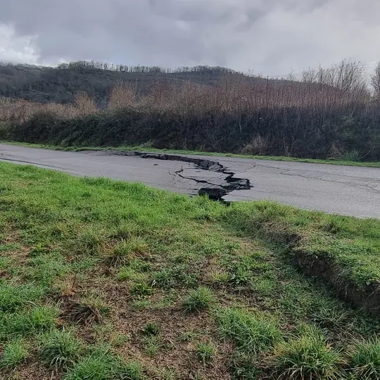 Maltempo a Viterbo: chiuse parte di strada Palanzana e strada Mezzogrosso