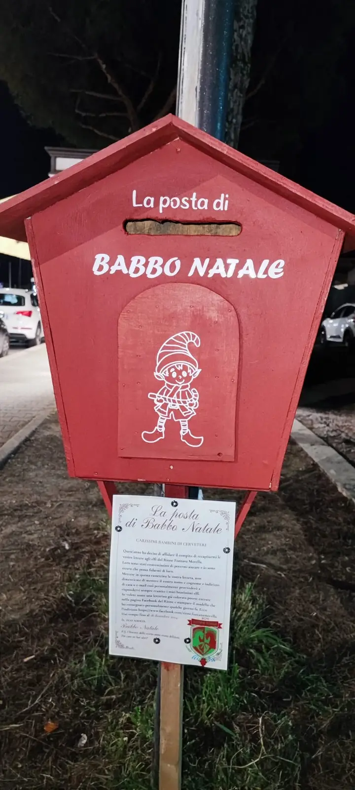 Il Rione Fontana Morella assistente di Babbo Natale