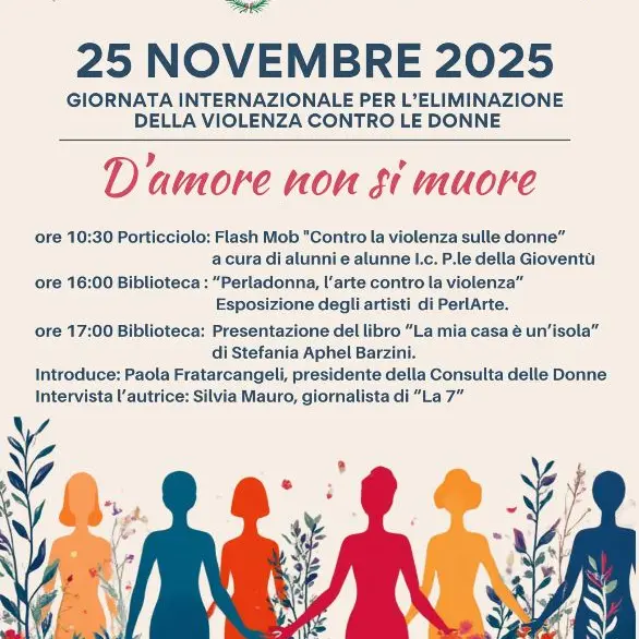“D'Amore non si muore”, a Santa Marinella tante iniziative nella Giornata per l’eliminazione della violenza contro le donne