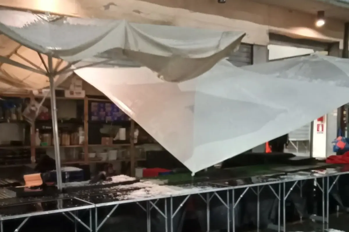 Grandine e maltempo, disagi al mercato