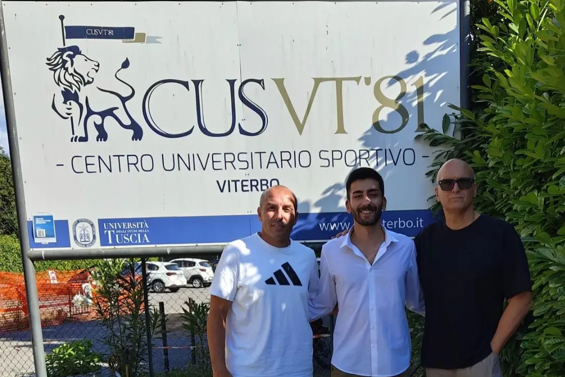 Da sinistra Andrea Simonetto (Area Coerver Coaching) il consigliere del Cus Giuseppe Foto e il direttore generale Giorgio Aquilio