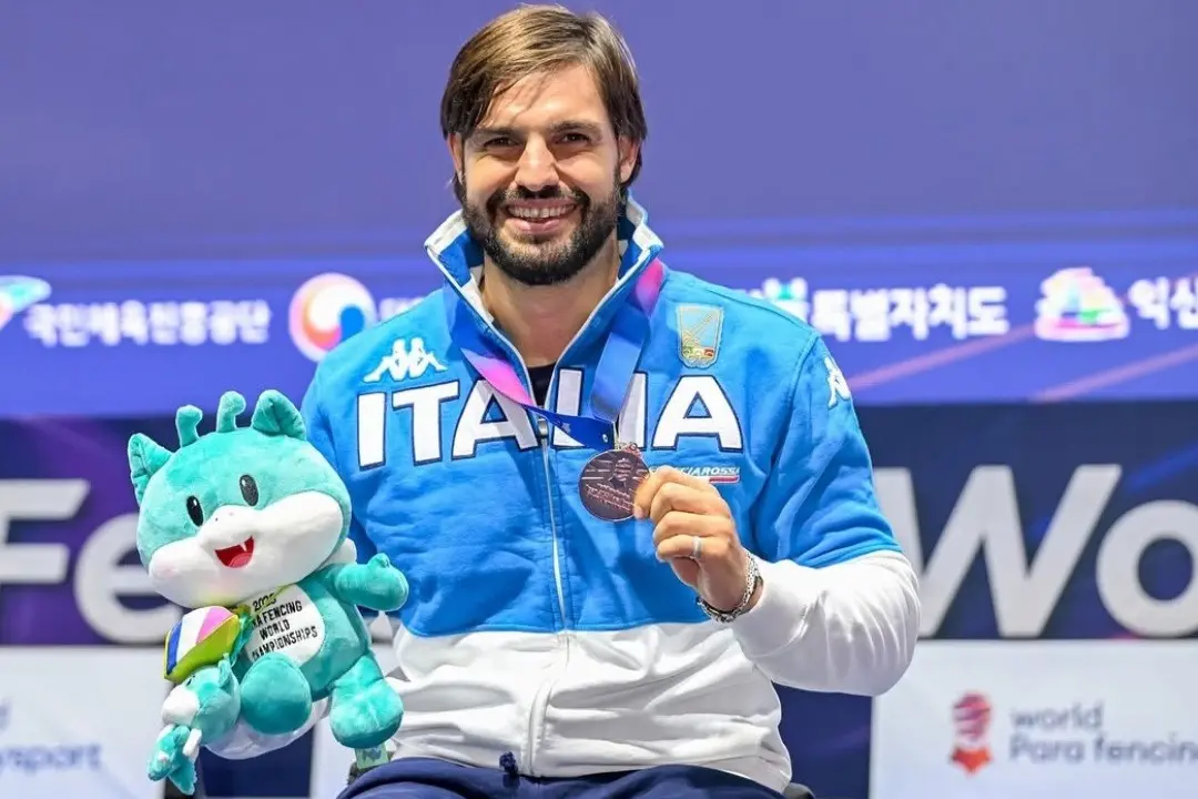 Lo schermidore Edoardo Giordan, 32 anni