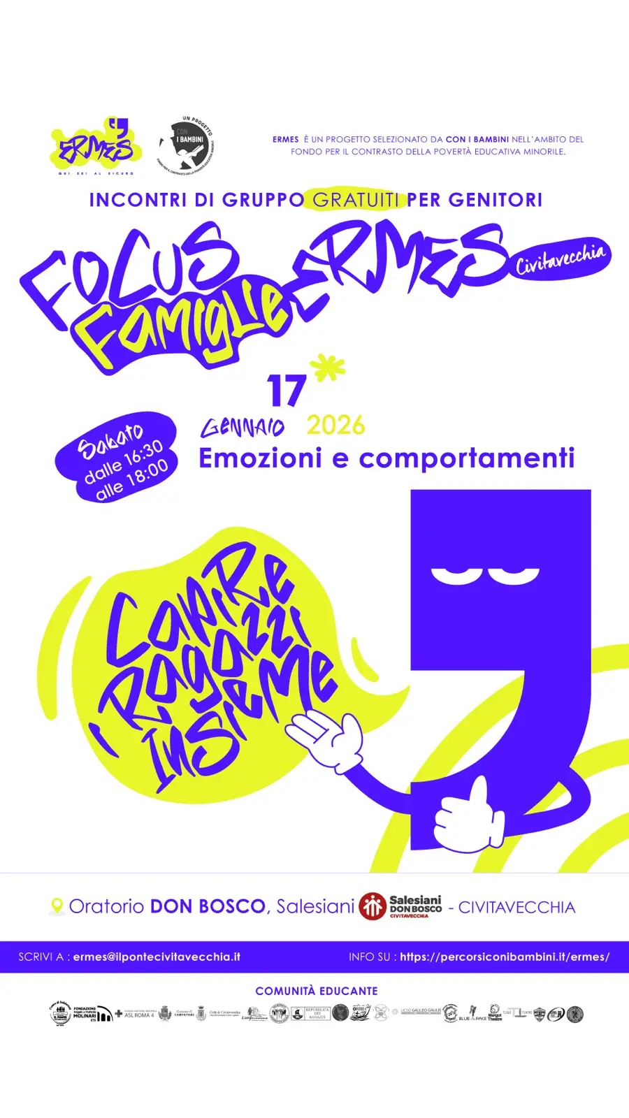 Ermes, domani in città “Focus famiglie