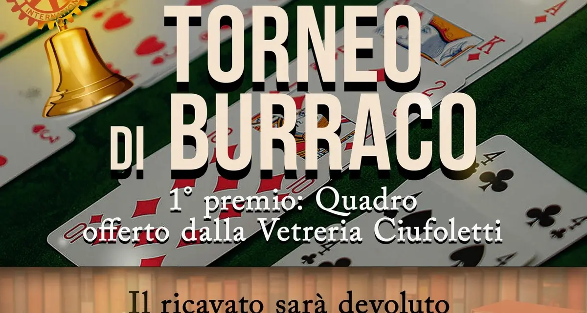 Rotary Club, un torneo di burraco per beneficienza