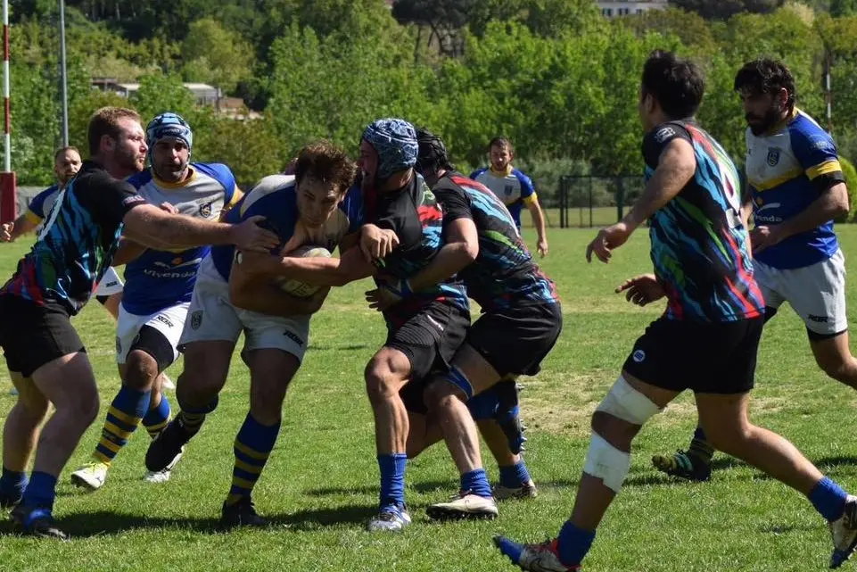 Una fase di gioco di Roma Rugby-Lions Alto Lazio (Foto Simonetta Ricci)