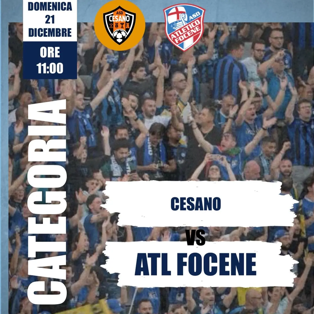 L’Atletico Focene cerca l’impresa contro il Cesano