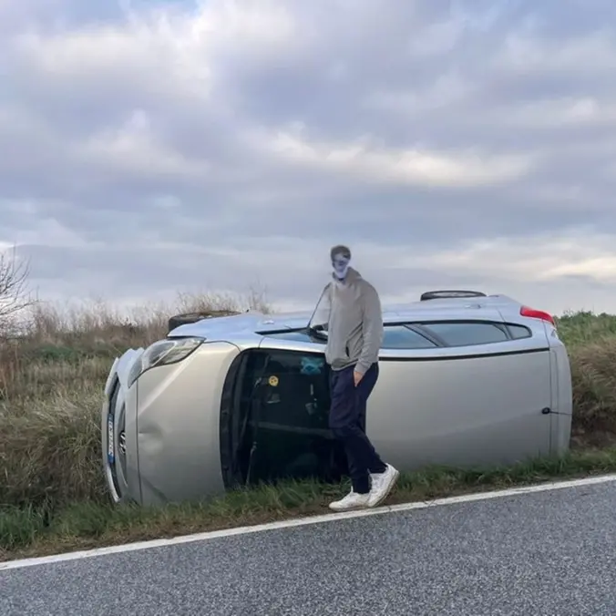 Auto si ribalta sull’Aurelia Bis, traffico in tilt da Monte Romano