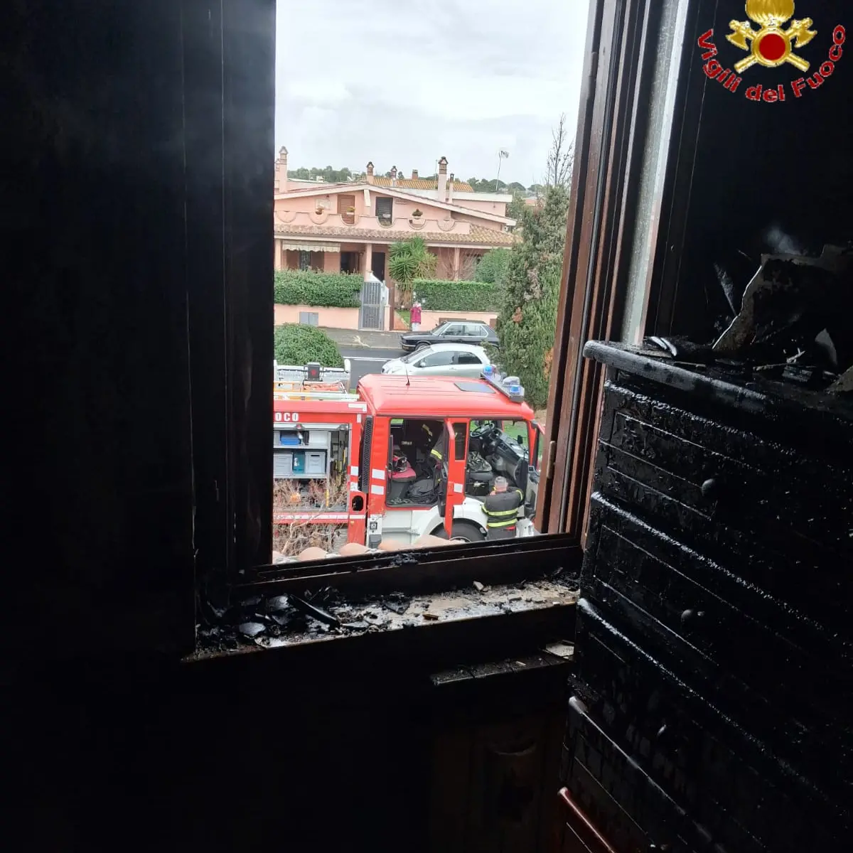 Villetta in fiamme a Ladispoli: salvati due cagnolini