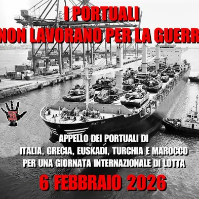 ‘’Basta armi nei porti’’ sbarca anche a Civitavecchia: assemblea pubblica alla Pucci