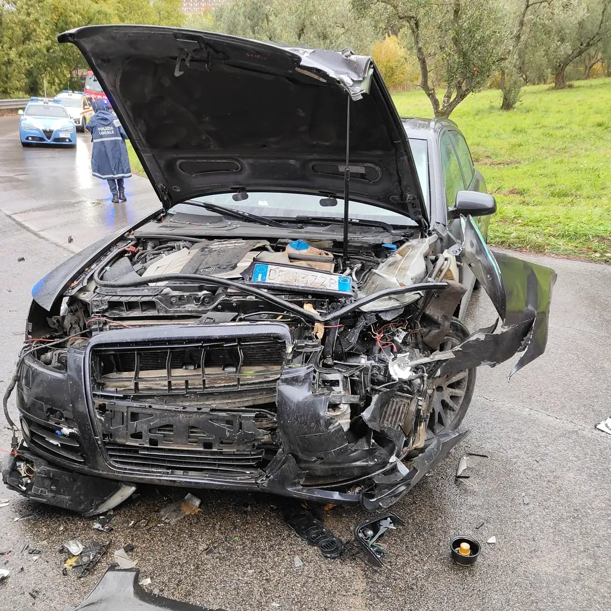 Viterbo, incidente sulla Sammartinese: due uomini in codice rosso