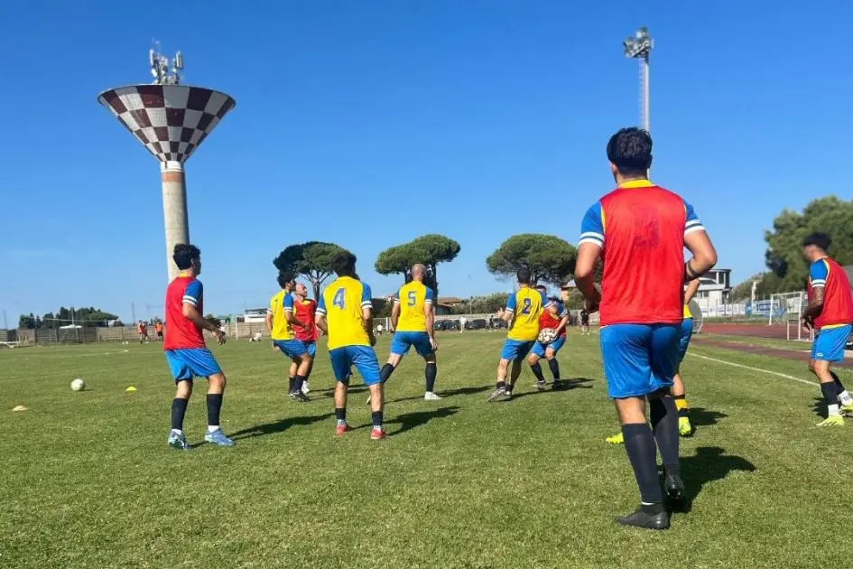 I calciatori del Viterbo Fc (Seconda Categoria girone A) in preparazione