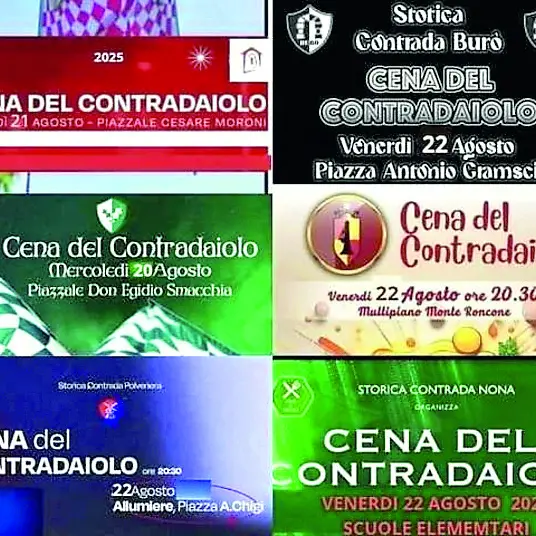 Allumiere, via alle cene del contradaiolo