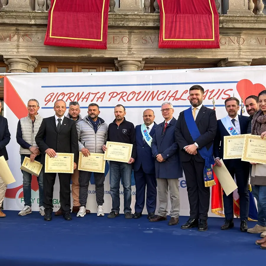 Viterbo, benemerenze civiche per 100 donatori Avis