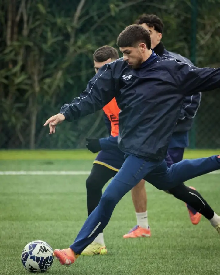 La rifinitura della Viterbese al match contro la Boreale