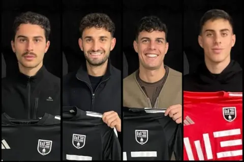 Da sinistra Flavio Francia, Tommaso Belli, Edoardo Giustini e Steven Zanchi