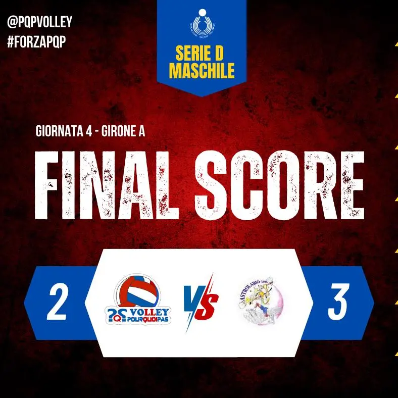 Pqp sconfitto al tie-break: la sfida con l’Astrolabio termina 2-3