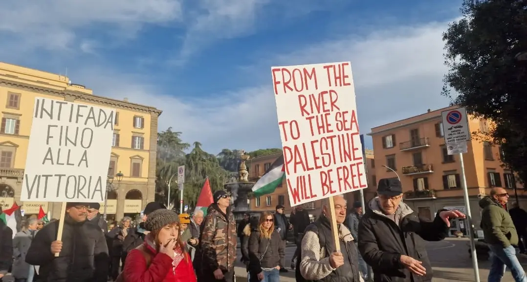 Viterbo, in 200 al corteo per la Palestina