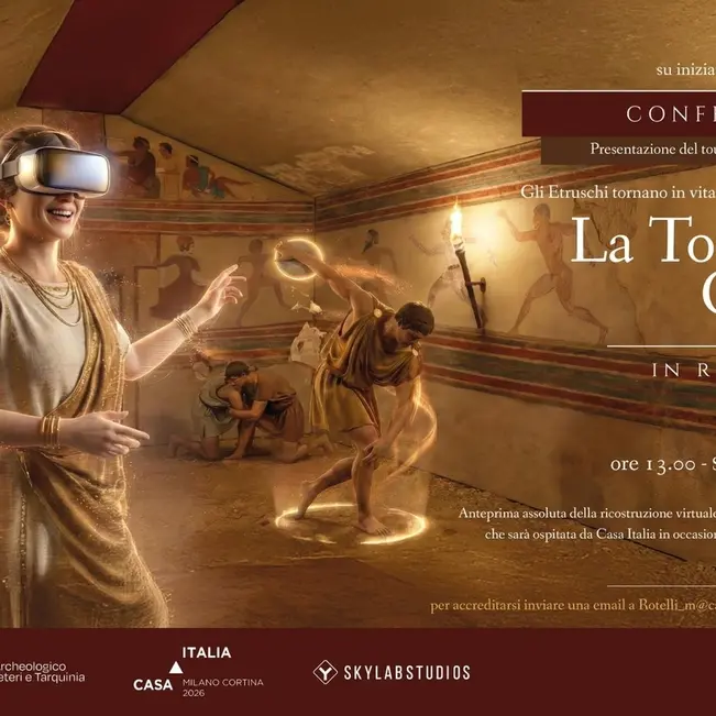 Un tour in realtà virtuale per esplorare la tomba delle Olimpiadi di Tarquinia