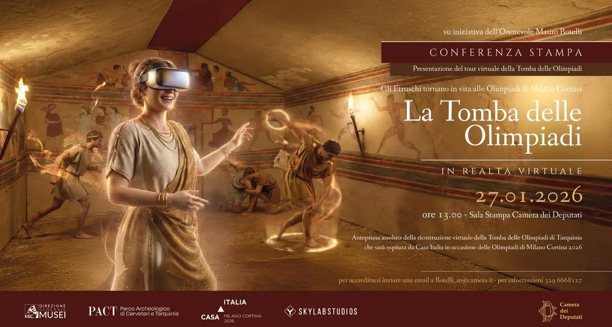 Un tour in realtà virtuale per esplorare la tomba delle Olimpiadi di Tarquinia