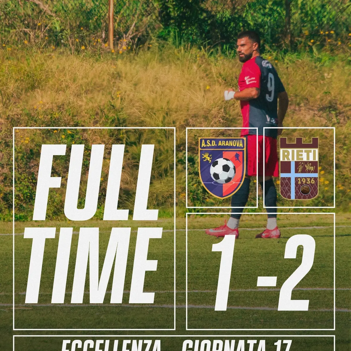 Aranova, prima sconfitta della stagione: vince il Rieti 2-1