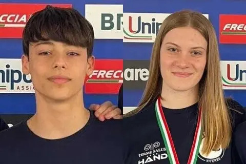 Da sinistra Giuseppe Stasolla, 13 anni, e Viola Cortignani, 15 anni