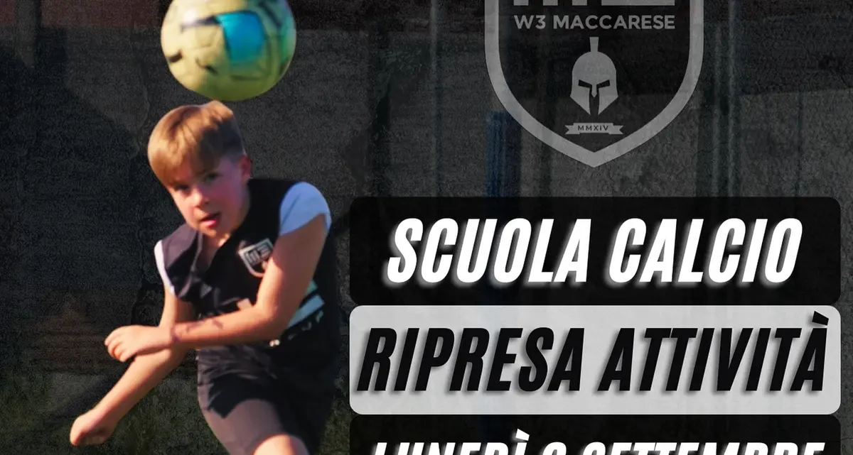 W3 Maccarese, riparte la Scuola Calcio