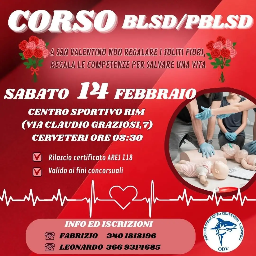 A San Valentino il corso BLSD del Nucleo Subacqueo