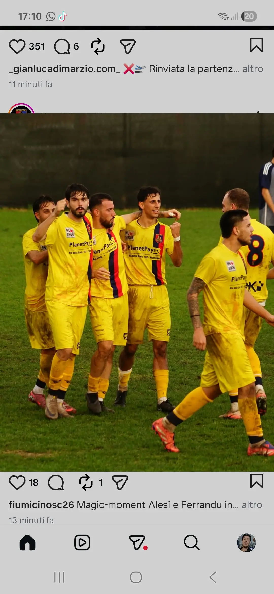 Il Fiumicino supera 2-1 l’Olimpus Roma