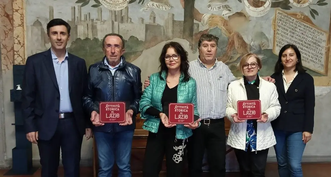 Quattro attività commerciali di Tarquinia premiate come Botteghe storiche