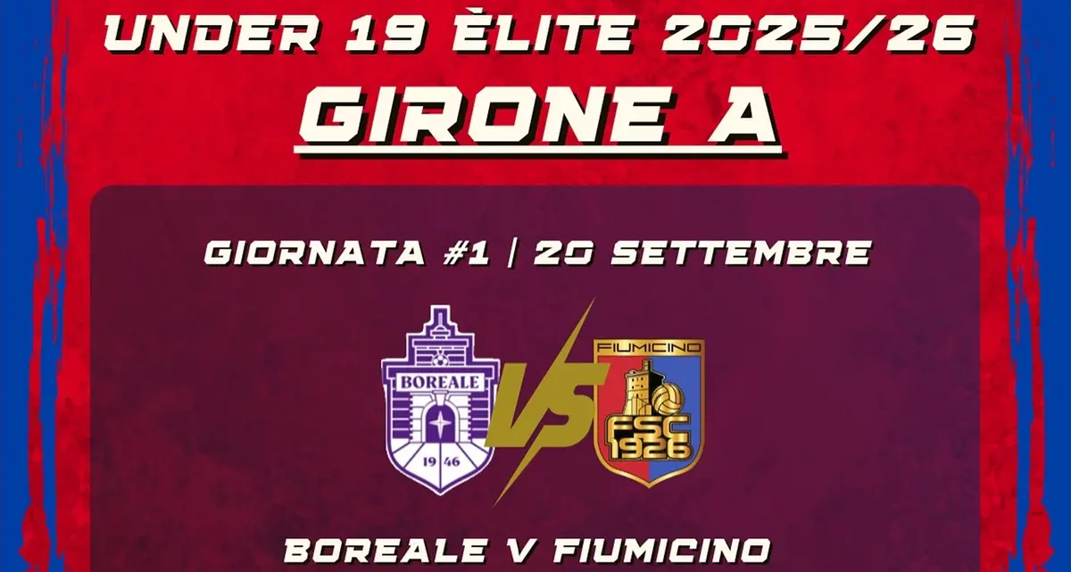 Fiumicino: Under 19 Elite sorteggiata nel girone A