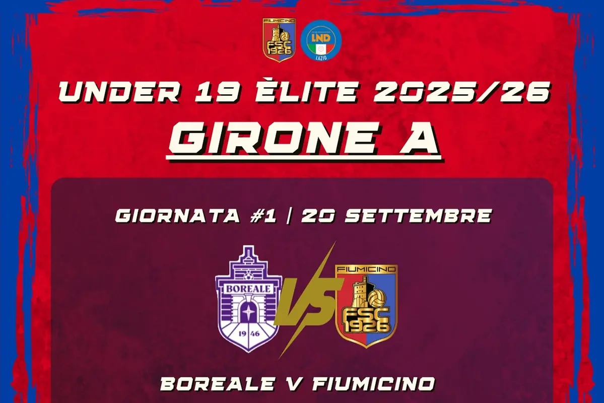 Fiumicino: Under 19 Elite sorteggiata nel girone A