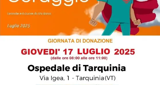 Il 17 luglio a Tarquinia nuova raccolta di sangue con l’Advps Lazio