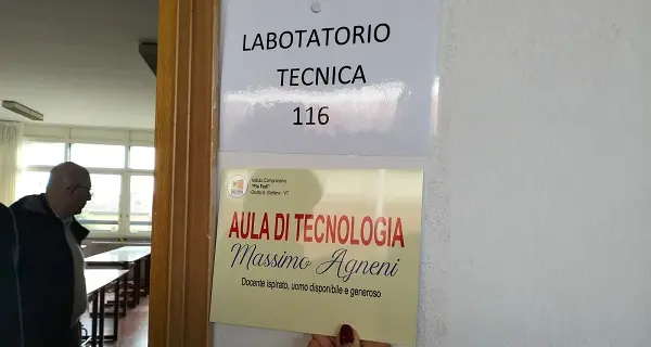 Scuola Pio Fedi, la tecnoaula intitolata a Massimo Agneni