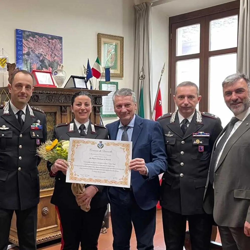 Il colonnello Antro in visita a Vasanello