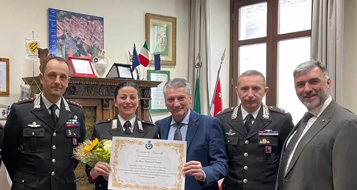 Il colonnello Antro in visita a Vasanello