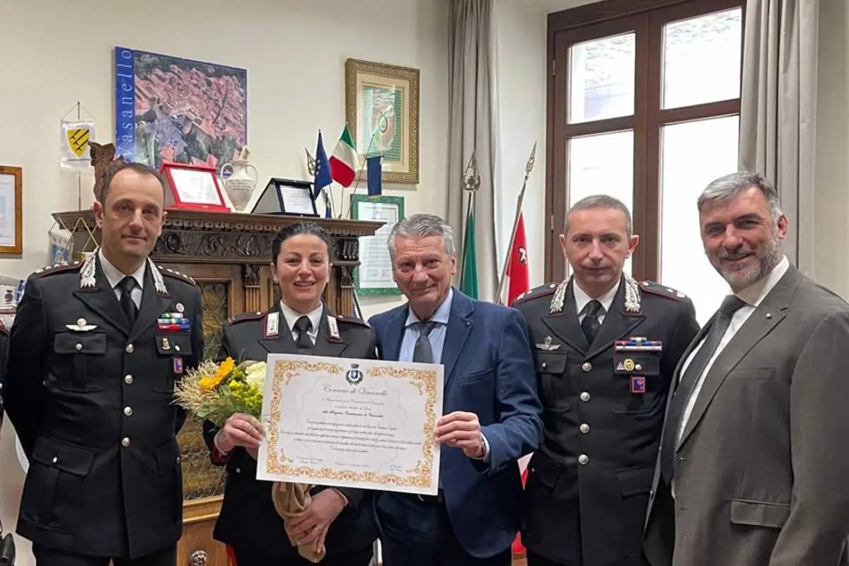 Il colonnello Antro in visita a Vasanello